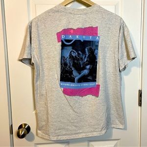 VTG 1990 Dakota Cigarettes heather gray graphic promo pocket tee XL *RARE*